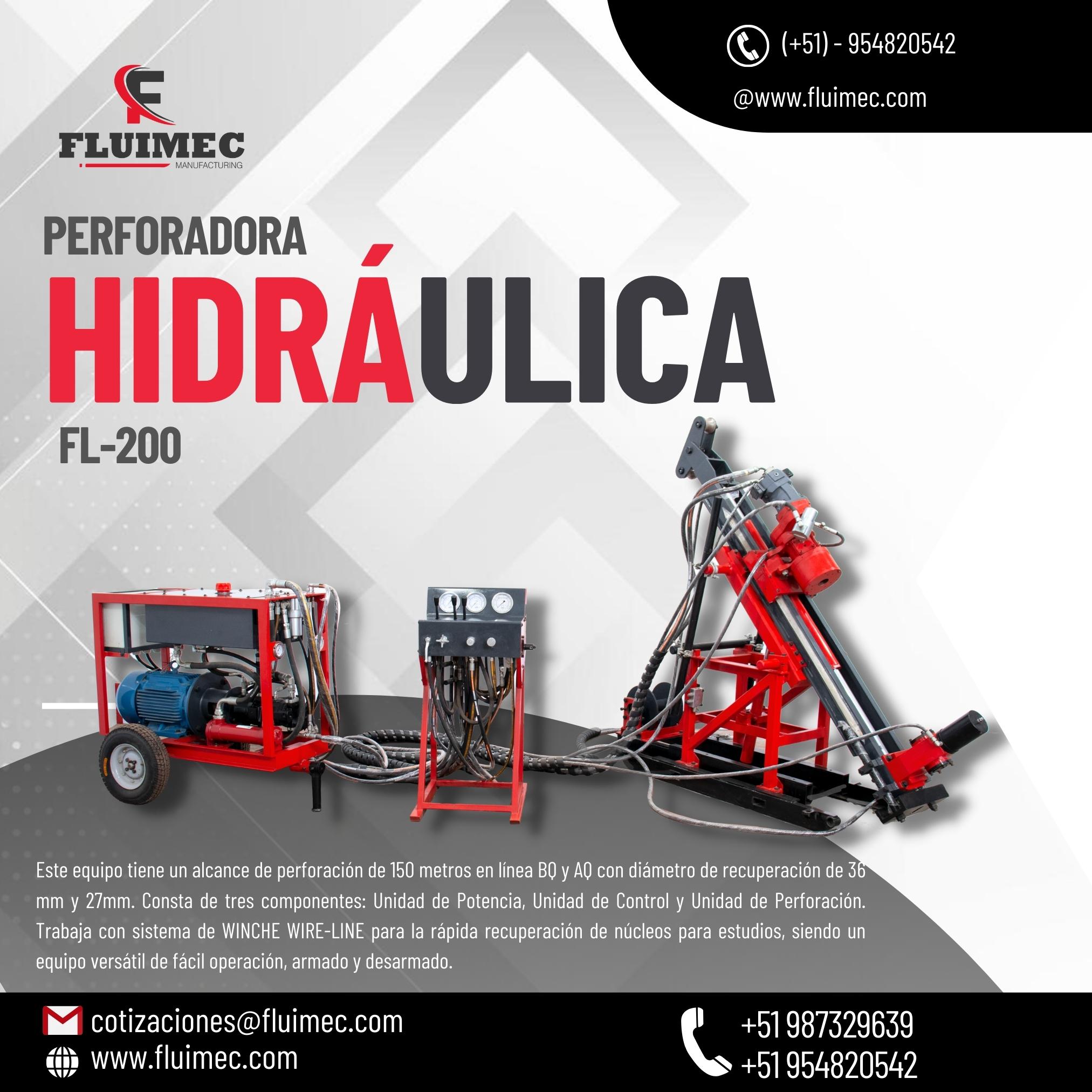 PERFORADORA HIDRAULICA FL - 200 PARA ACTIVIDADES DE EXPLORACION 